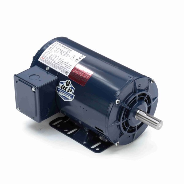 Marathon Motor 2 Hp General Purpose Motor, 3 Phase, 1800 Rpm, 230/460 V, 145T Frame, Odp U760-P